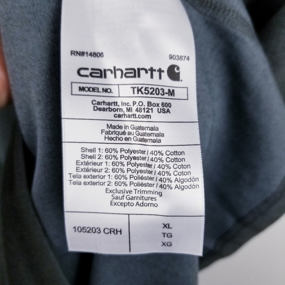Carhartt Force Relaxed Fit Midweight Short-Sleeve Block Logo Graphic T-Shirt NWT - Picture 7 of 12